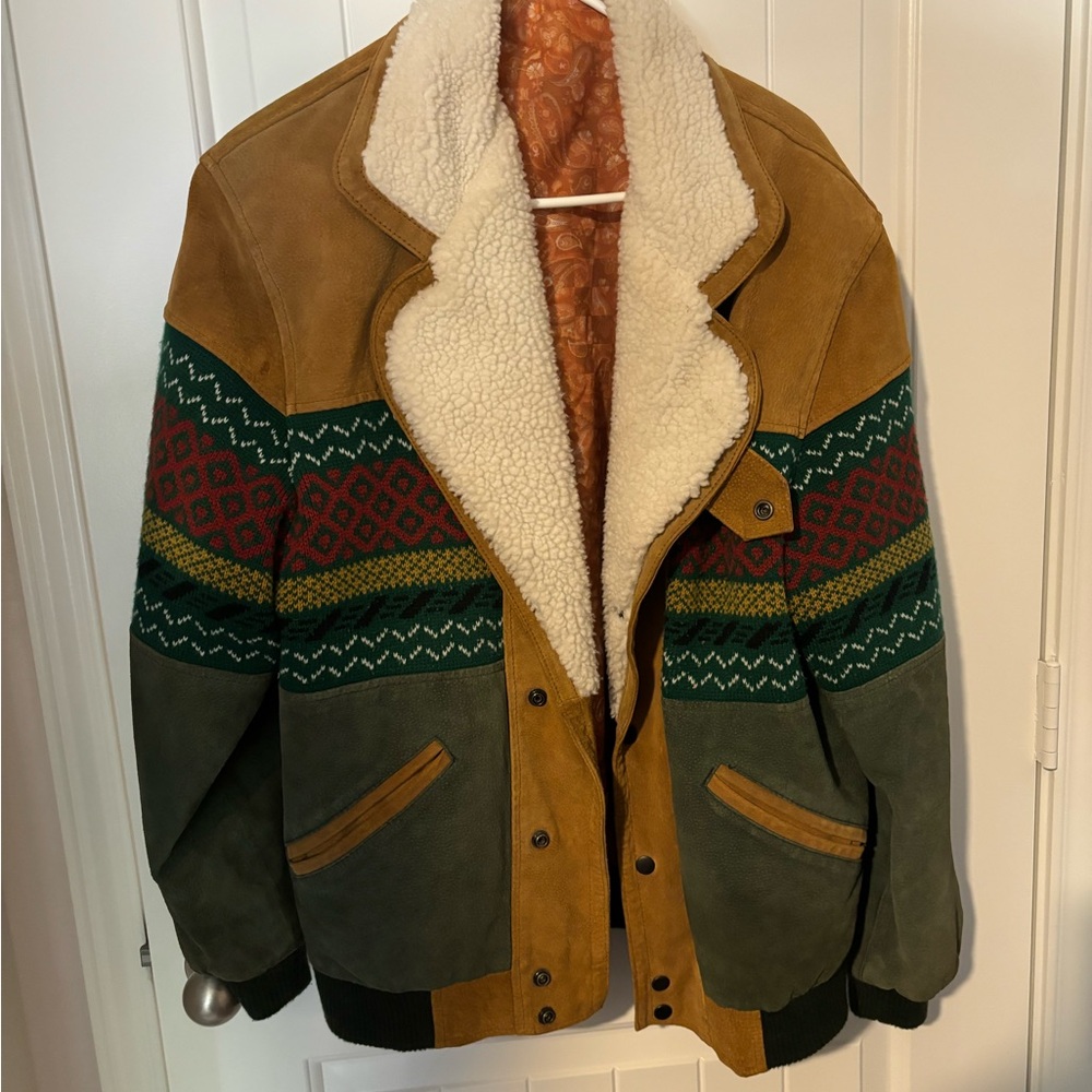 Men's Leather Bomber Jacket